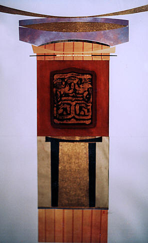 sculpture montage bois et collage 1999